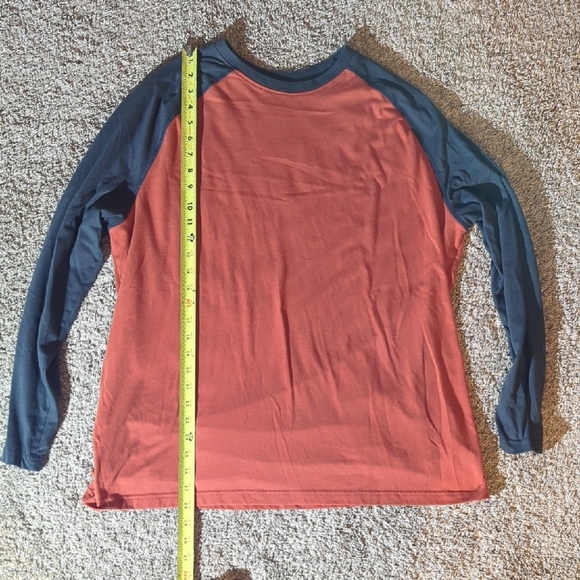 Men's Long Sleeve Shirt - Red and Blue - Picture 1 of 5